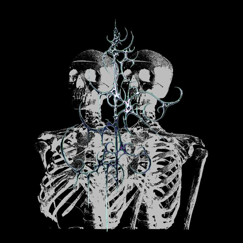 Conception esthétique de glitch skeleton melt
