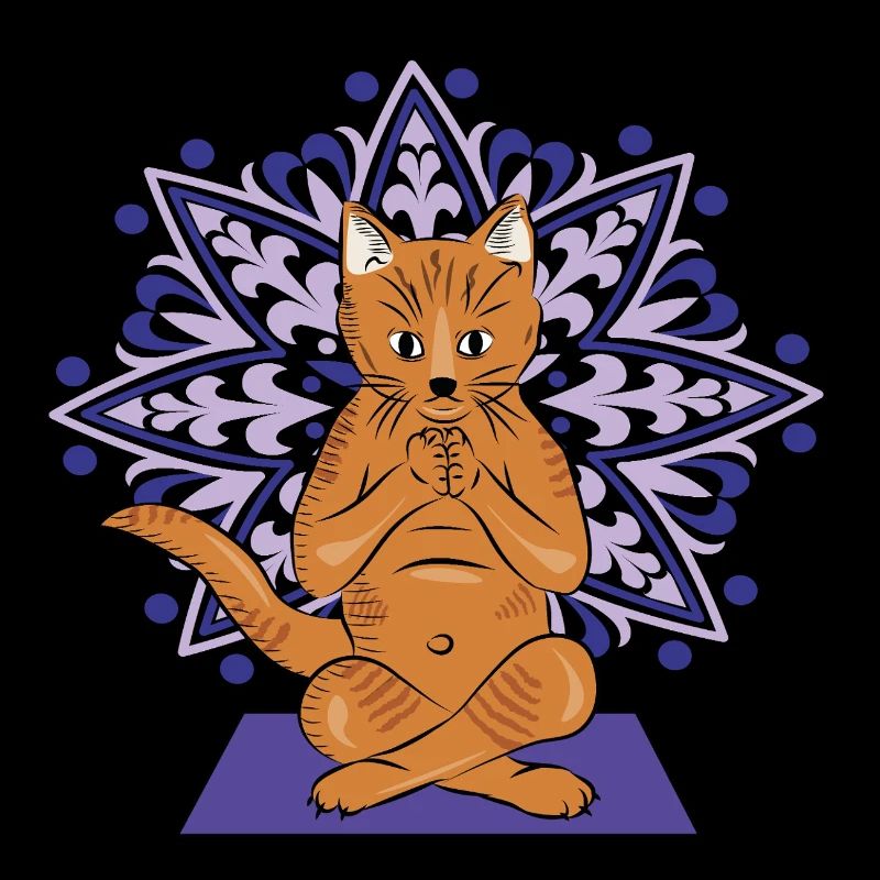Meditative Cat Mandala
