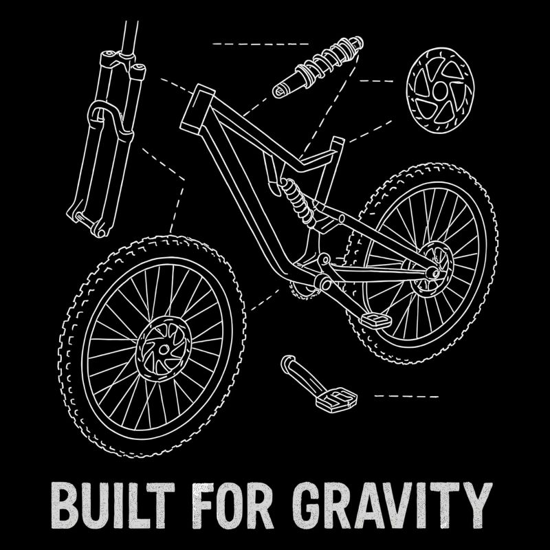 Built for Gravity: DH-Bike Exploded Drawing