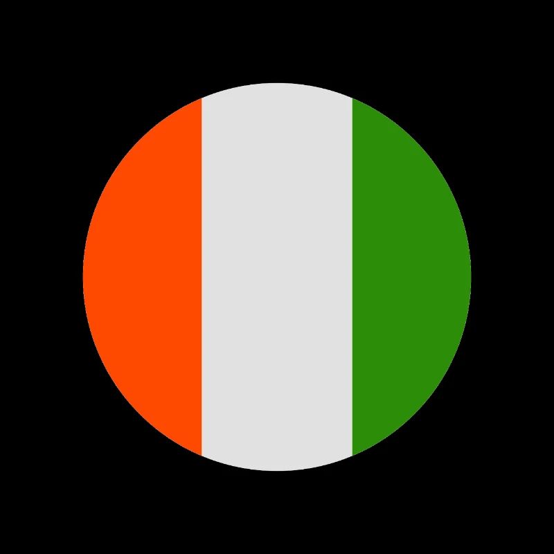 Drapeau irlandais rond