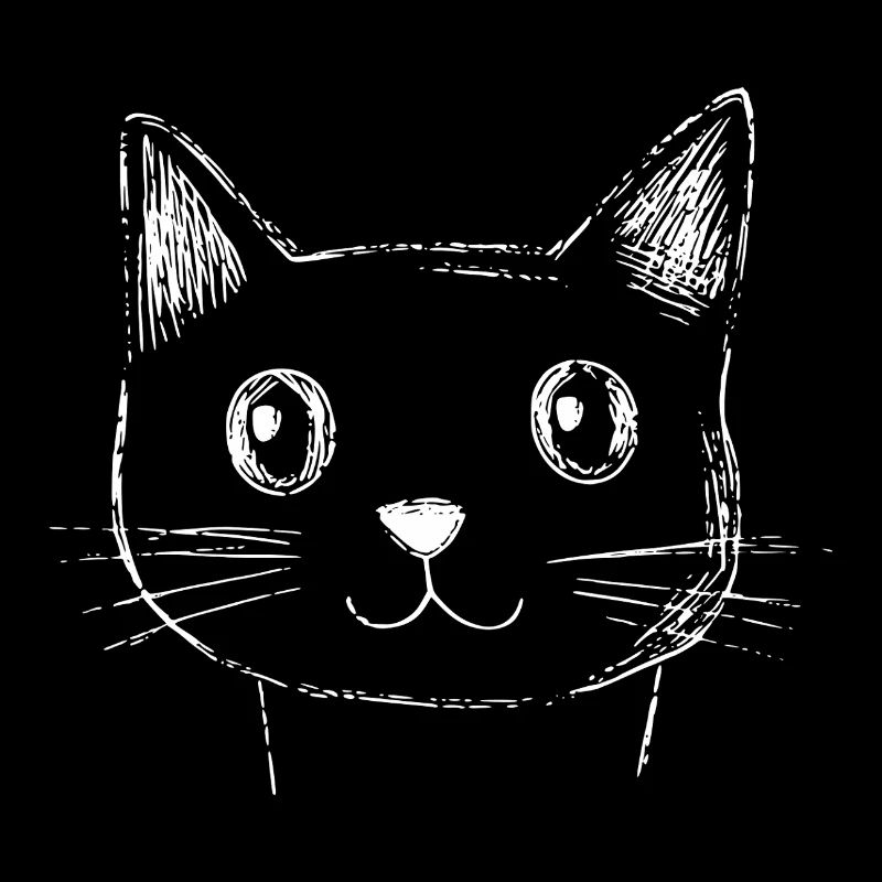 Katze Gesicht Skizze 