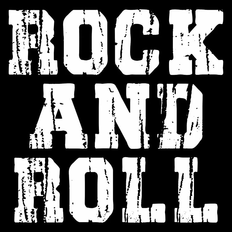 Rock'n'Roll Distressed Text Logo