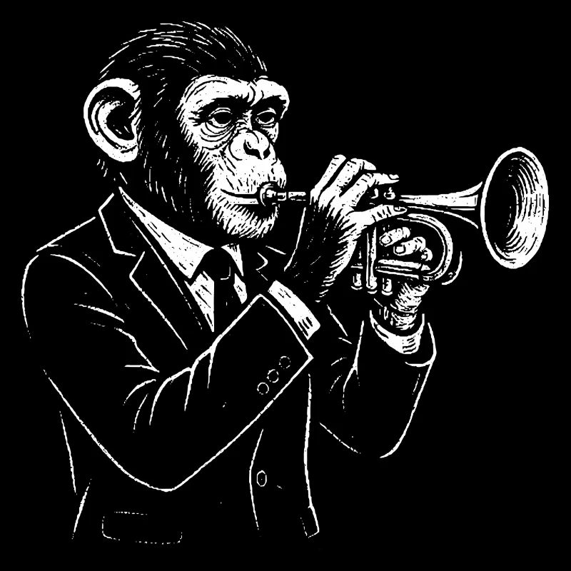 Chimp Jazz Trumpet in Suit