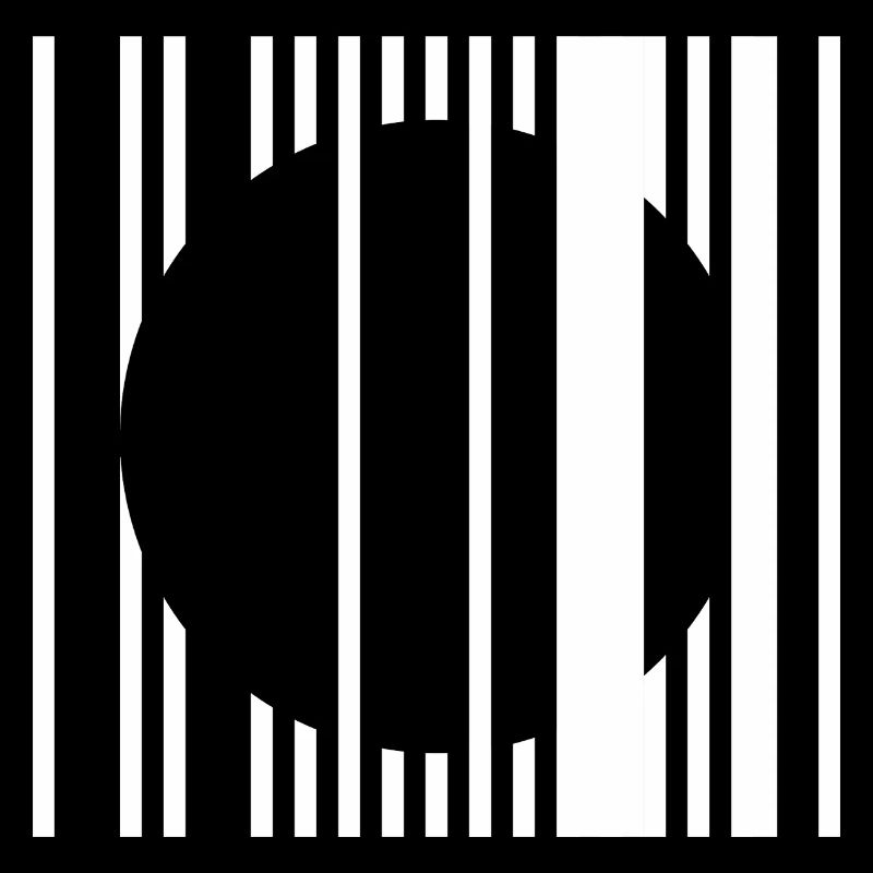 Cercle à bandes verticales