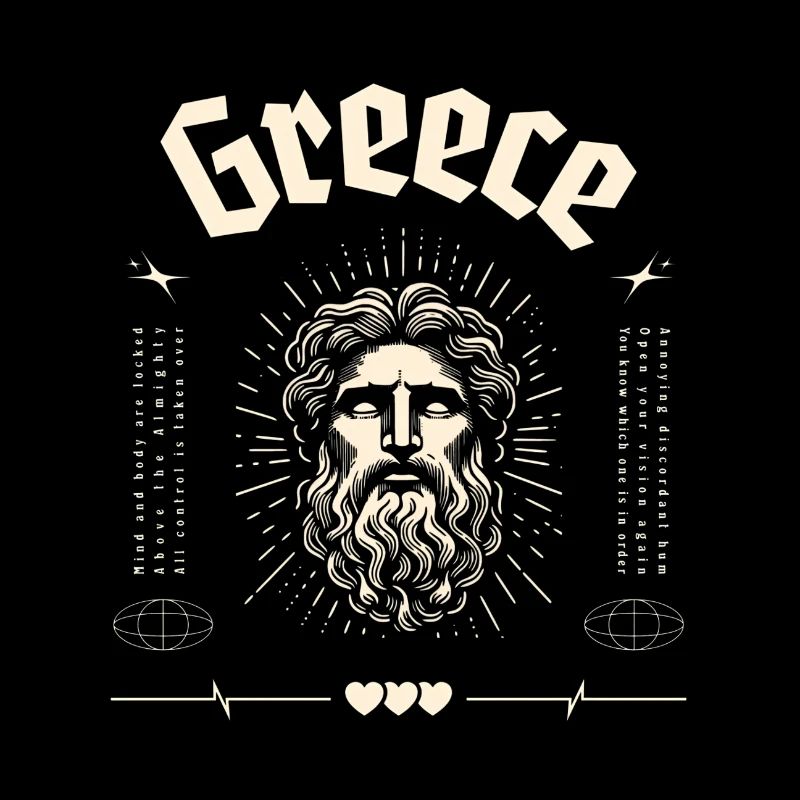 Portrait du dieu ancien de la Grèce