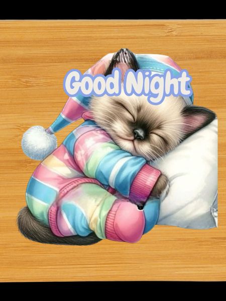Pastel Kitten Good Night