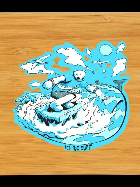 Eisbär-Surfer