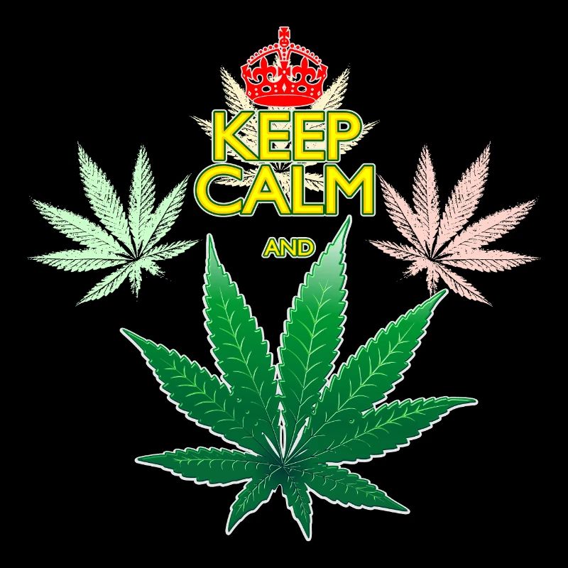 Keep Calm und Cannabis Leaf