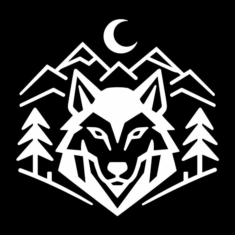 Geometric Wolfpack Emblem: Minimalist Wolf Shirt