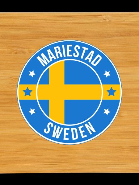 Mariestad Sweden Circular Flag Crest