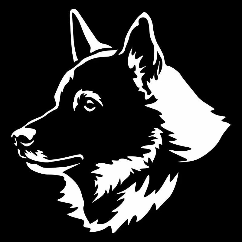 Norwegischer Elchhund Kopf "Black Edition"
