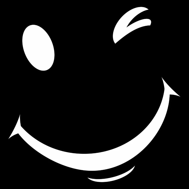 Expression de clin d’œil blanc