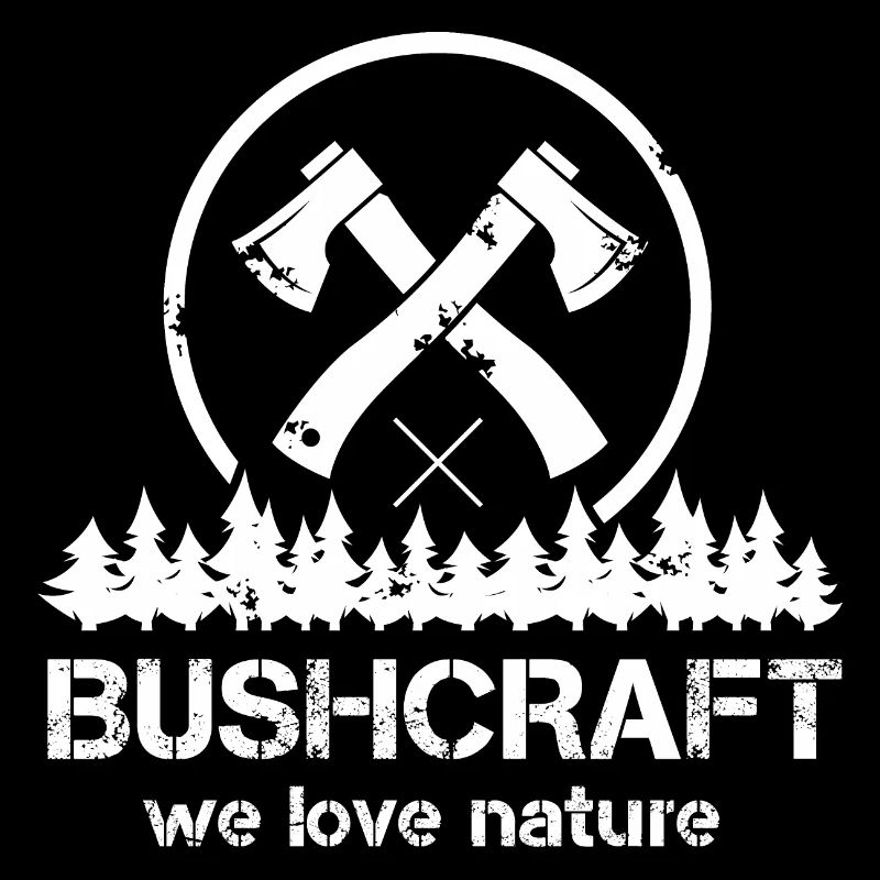 Icône de logo Bushcraft Icône de logo extérieur Axe graphique