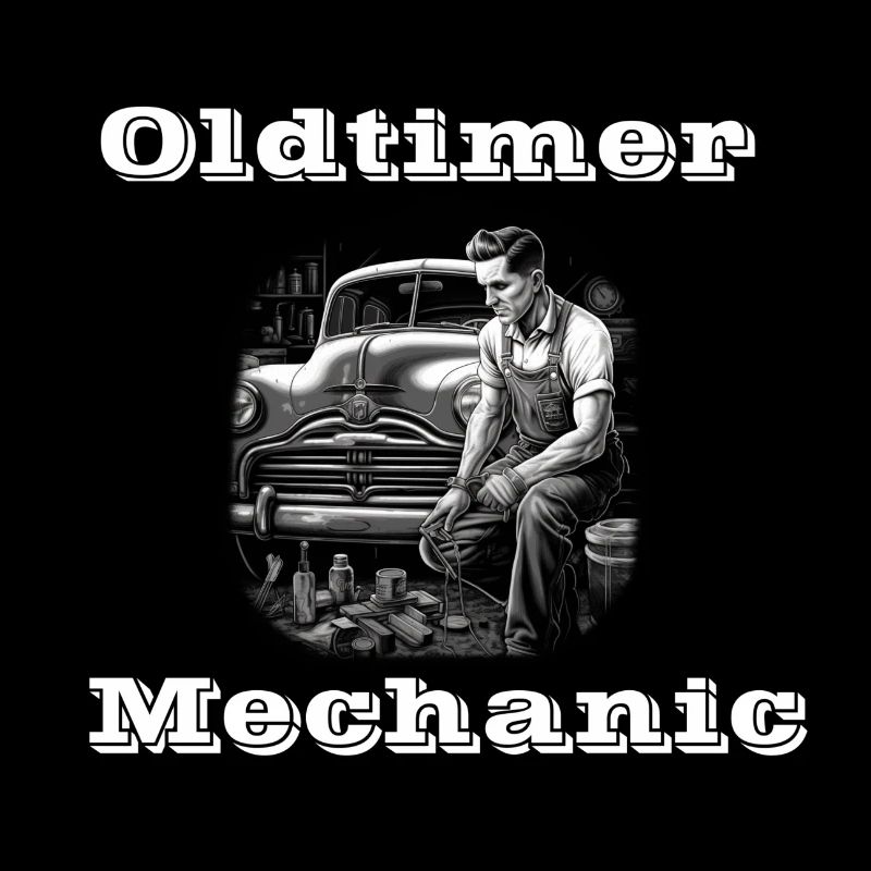 Oldtimer Mechanic white