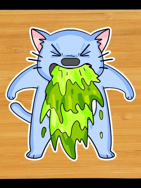 Cat puking puke