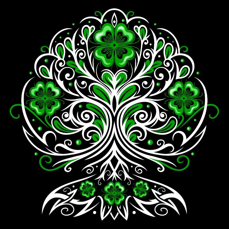 Arbre de vie de la Saint-Patrick avec des trèfles
