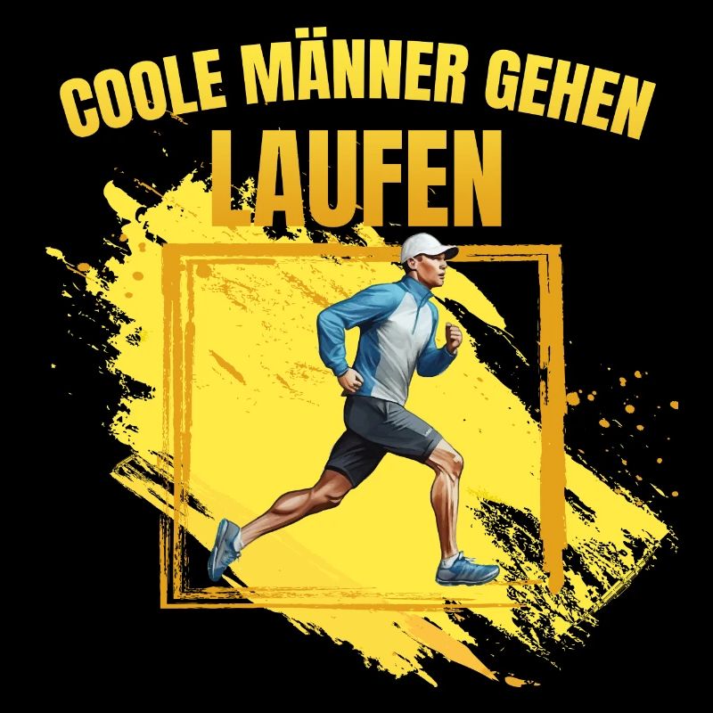 Coole Männer gehen Laufen