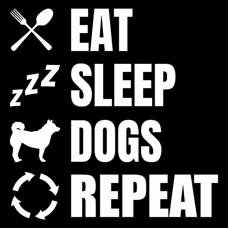Manger dormir chiens répéter