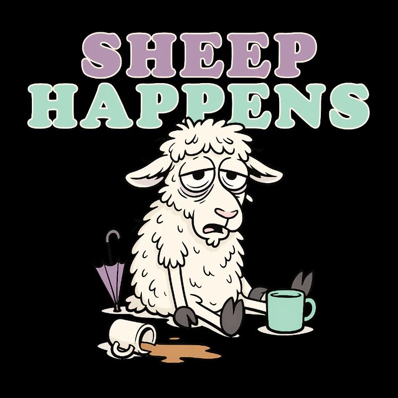 Sheep Happens Pastel Laugh
