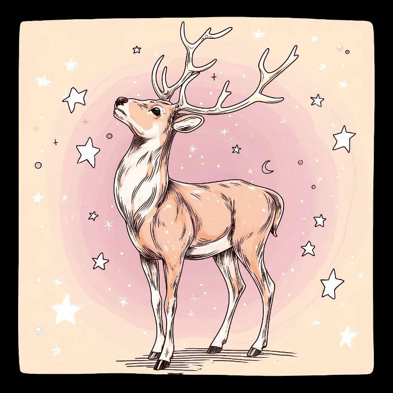 Hirsch mit Sternen