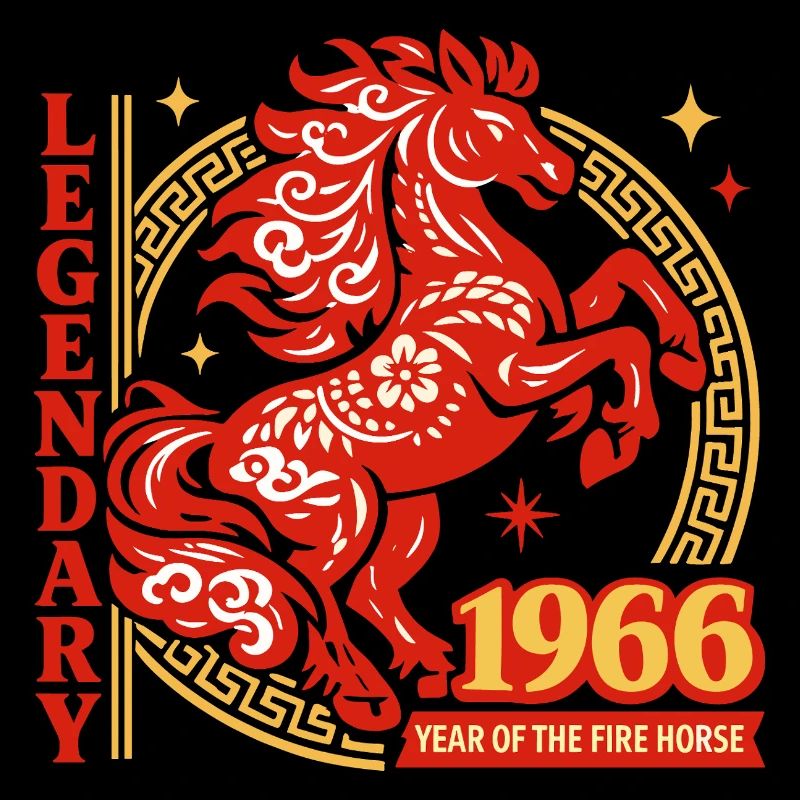 Cadeau du 60e anniversaire de la Légende du Cheval de Feu 1966