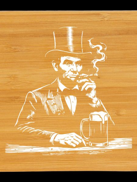 Abraham Lincoln raucht Zigarre