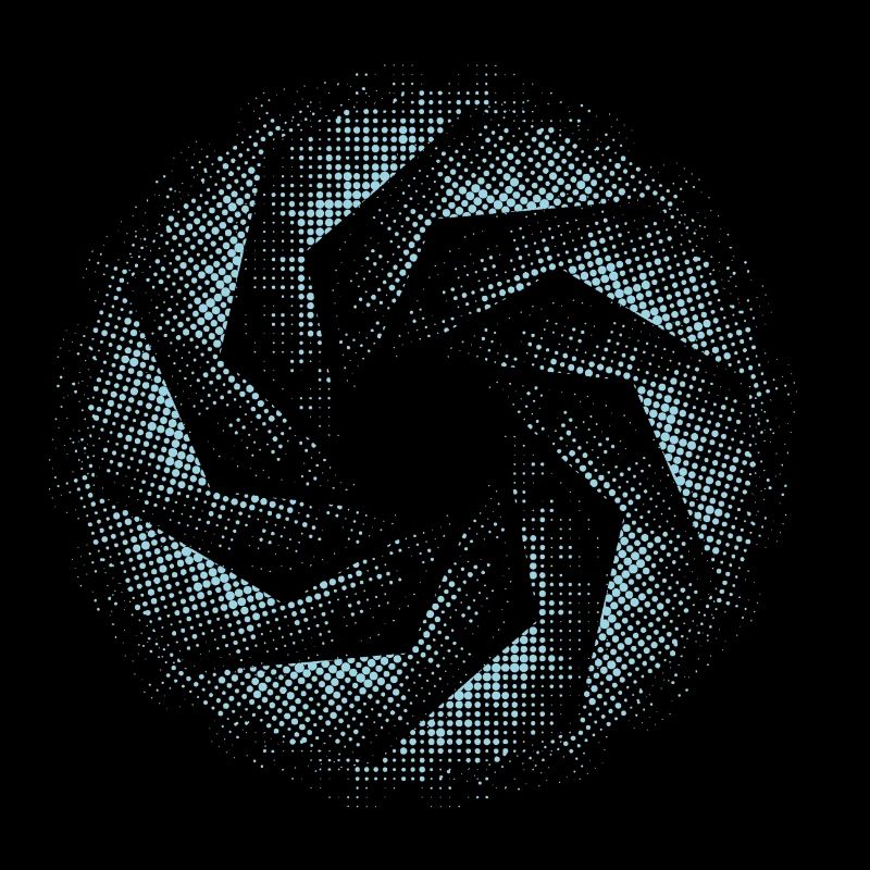 dotted shape gyroscopic polygon pinwheel gear