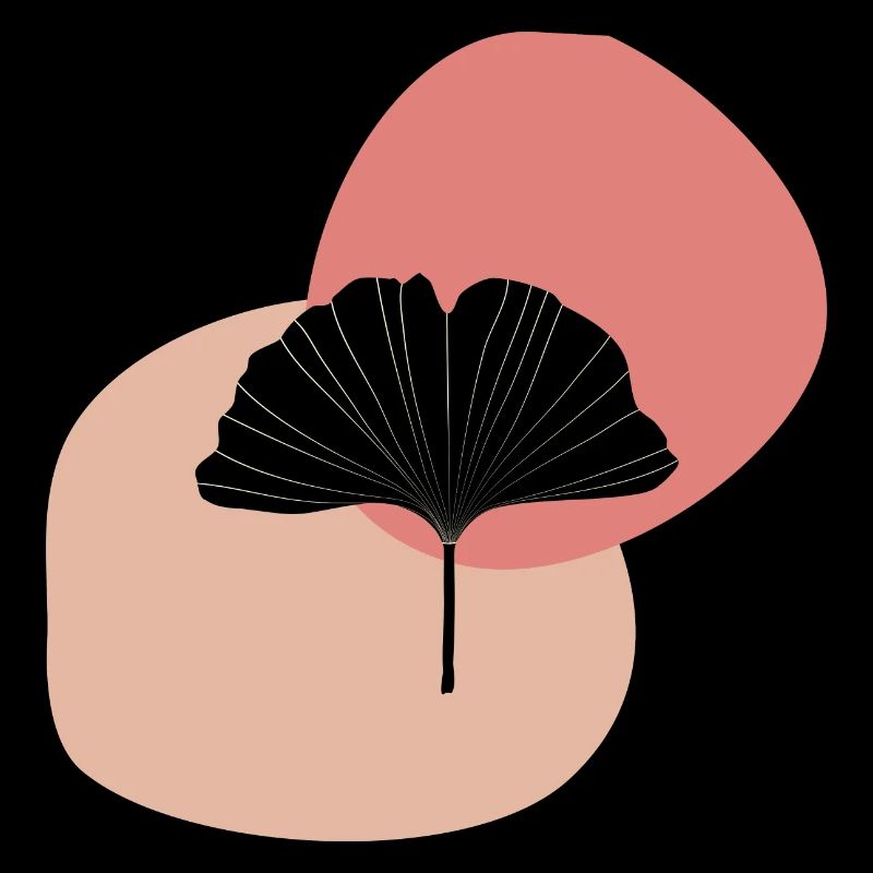 Gingko Blatt midcentury modern