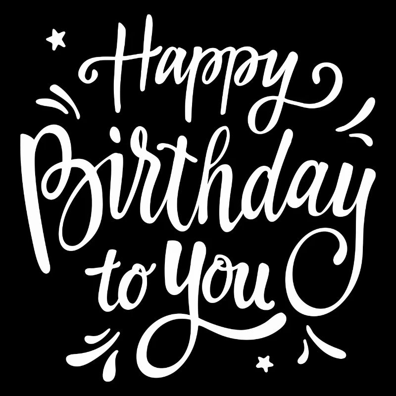Birthday Script Handwritten Celebration
