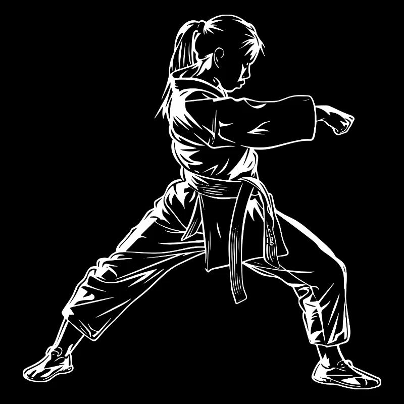 Karate Mädchen Skizze