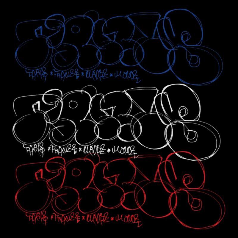 Graffiti Kunst Collage Print (Pariser Bubble Style