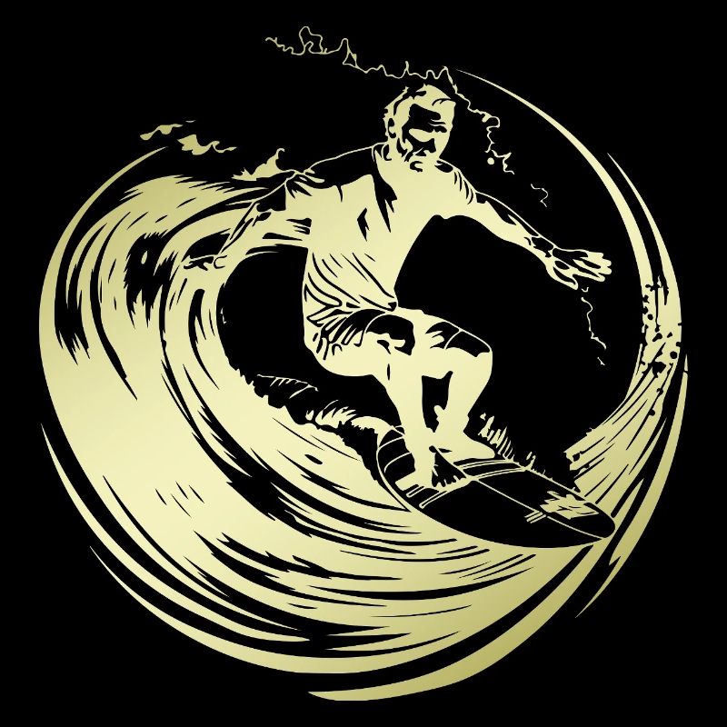Surfer Silhouette Surfing