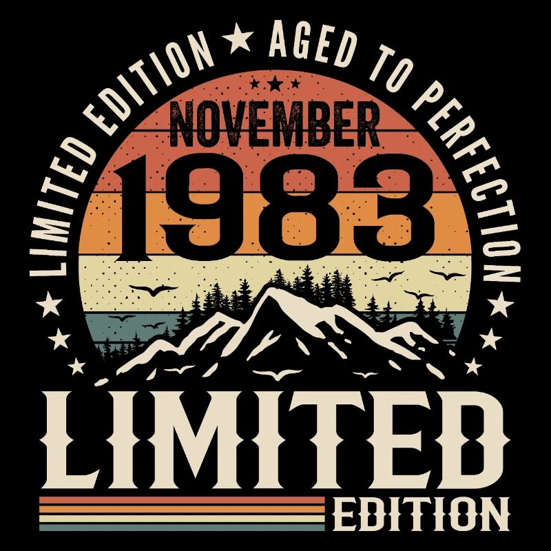 November 1983 Einzigartiger Retro-Geburtstag