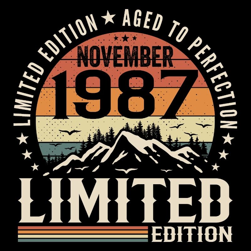 November 1987 Einzigartiger Retro-Geburtstag