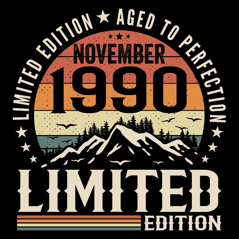 November 1990 Unique Retro Anniversary