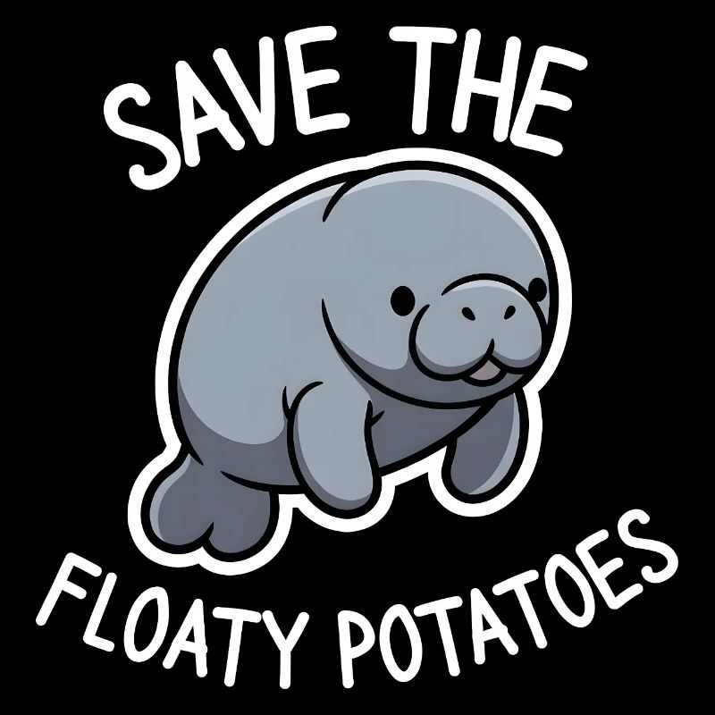 Cute Manatee Save the Floaty Potatoes 