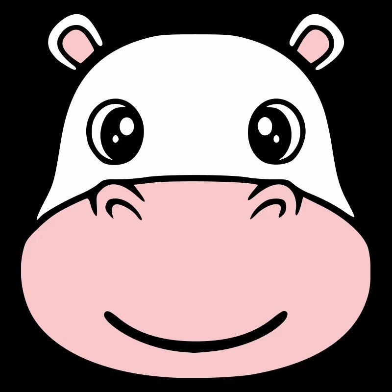 Hippopotamus Head Face Mask Smile