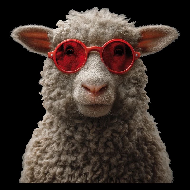 Moutons avec des lunettes de soleil