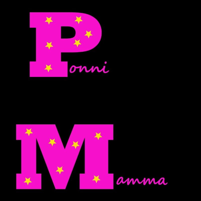 Pony-Mama rosa mit Sternen