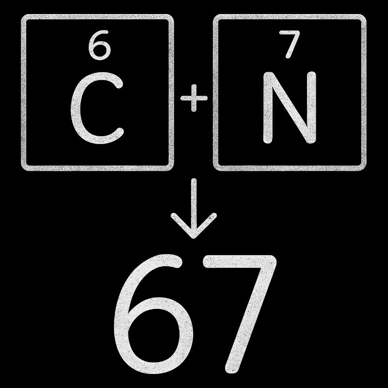 Six Seven 67 Éléments d’humour de mème Chimie
