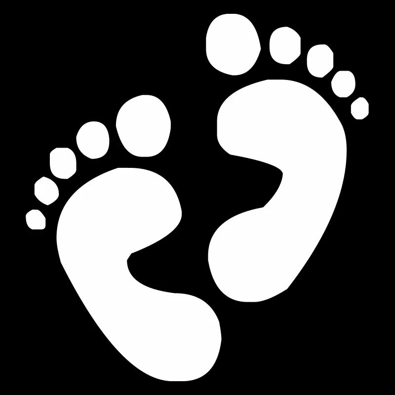 Empreintes de pas pieds