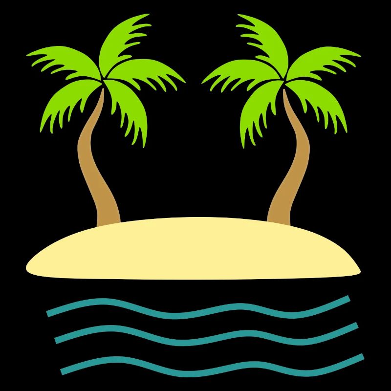 Palmier vert île mer