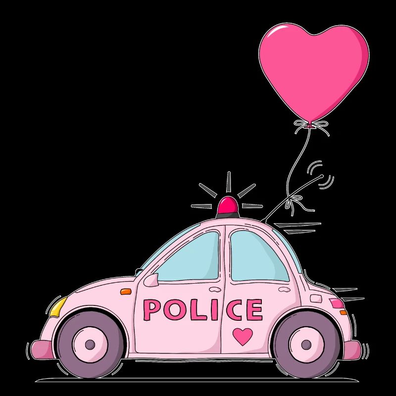 Police Heart Pink
