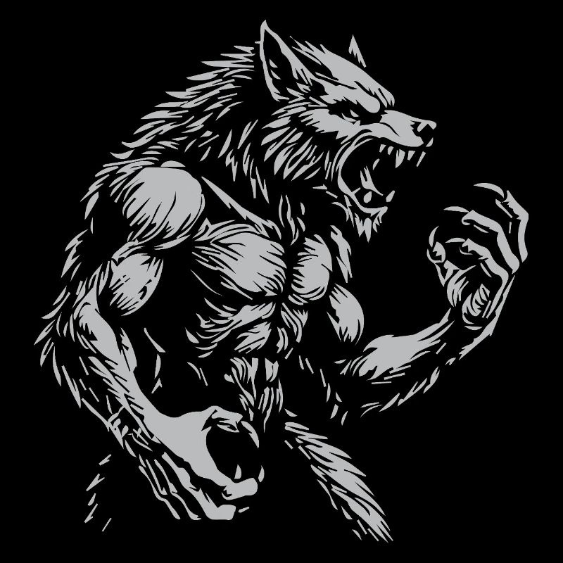 Grimmiger Warewolf Illustration