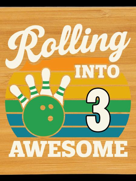 Rolling Into 3 Birthday Design