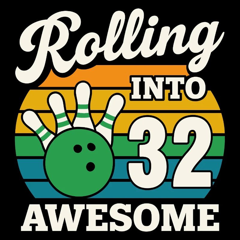 Retro Bowling 32e anniversaire Design