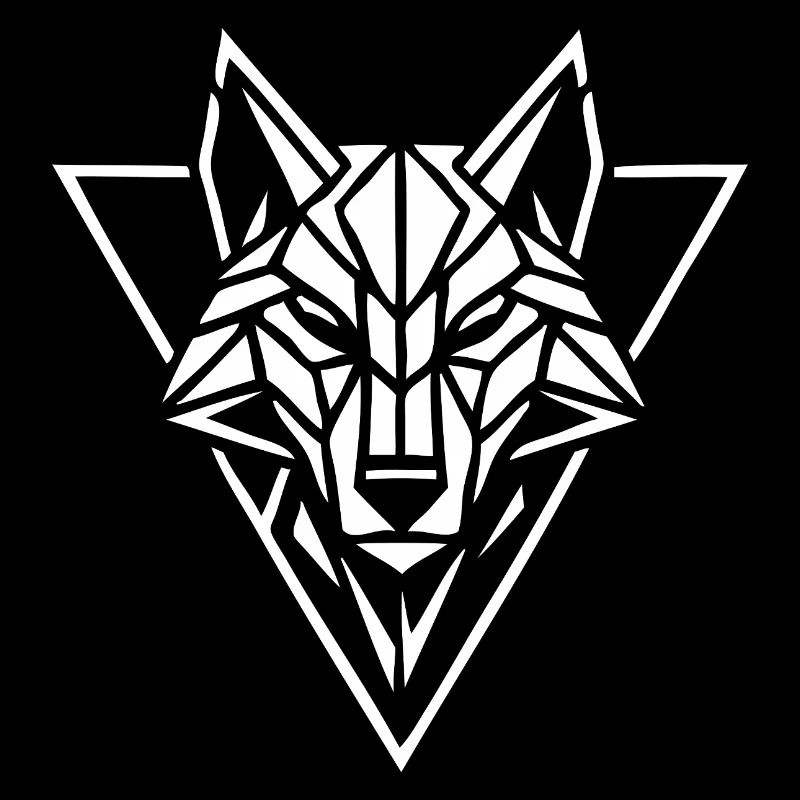 Geometrischer Wolf Kopf