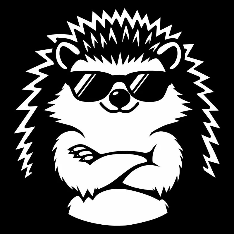 Cool hedgehog with sunglasses