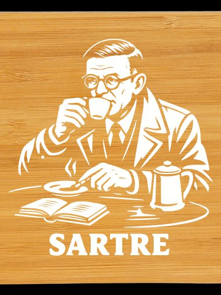 Existential Brew Sartre Portrait