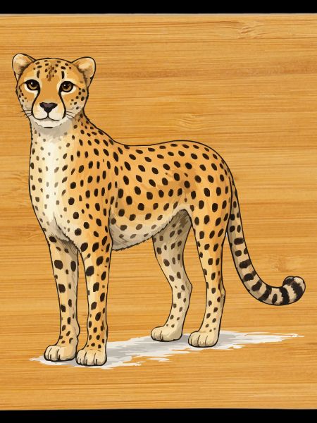 Cheetah Cartoon Illustration